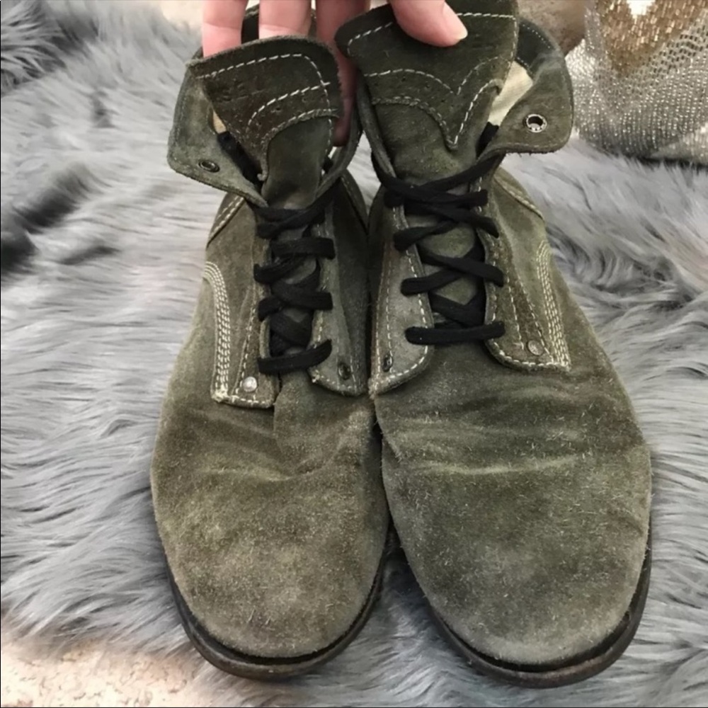Diesel Suede Lace Up Ankle Boots Sz 11